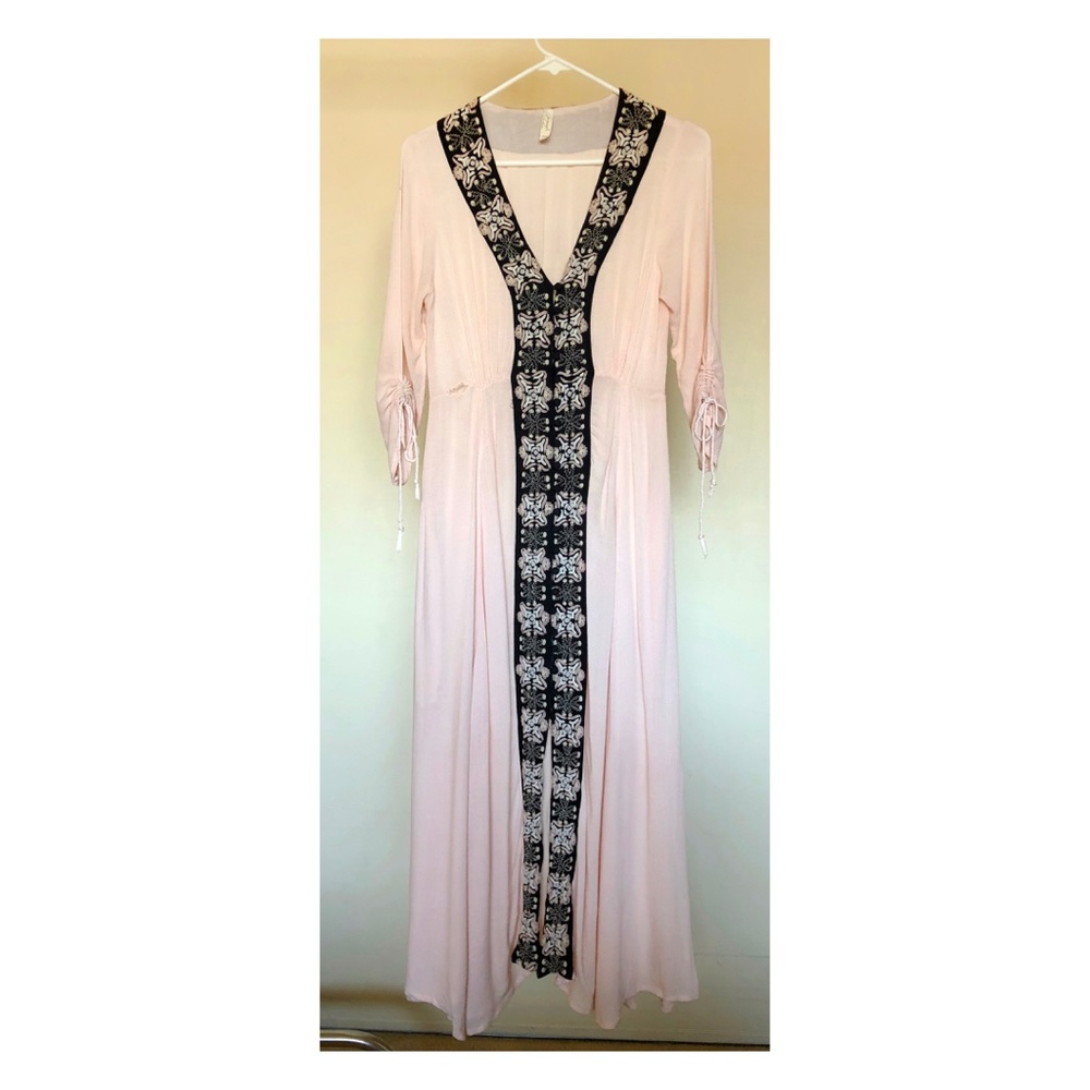 Cream Pink Free People Dress (small hole in front)